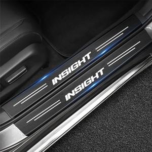 혼다 인사이트 로고 카본 파이버 트렁크 실 가드 범퍼 스트립 데칼호환  자동차 도어 스커프 보호 스티커