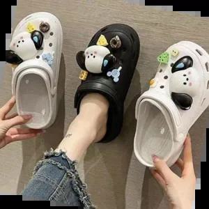 펀칭실내화 여성 통굽 가벼운 키높이 슬리퍼 EVA 샌들 5.5cm