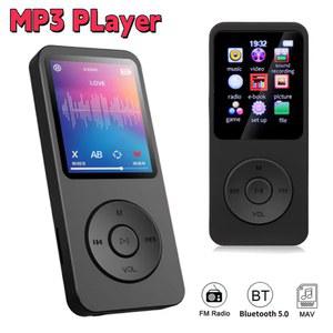 블루투스 5.0 MP3 플레이어 1.8인치 화면 내장 스피커 휴대용 스테레오 음악 플레이어 TF 지원 FM 라디오 전자책 녹음 기능 탑재