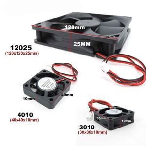 2pin DC Cooling Fan Brushless Motor Case Quiet 5V 12V 24V 30mm 40MM 120MM 12cm for 3D print