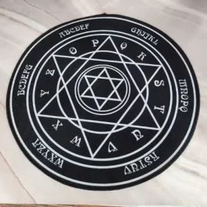 타로 카드 스프레드천 별자리 원형 러그 매트-신비 블랙(작은 거-60cm) | 와이모이(Whymoy)