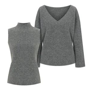 [티뷰] 레이어드폴라베스트니트세트_V5D-CSE015