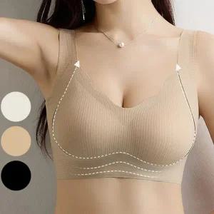 여자 심리스 브라 데일리 스포츠브라 빅사이즈 여성 노와이어 브라 무봉제 자브라 잠옷 겸용