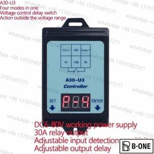 A30-U3 DC 전압 릴레이 6-80V48V60V 30A 감지 제어 지연 스위치 간격 동작