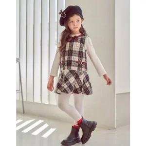 [갤러리아] 티파니주니어 BK 체크 트위드 점퍼SK /T45KCO010