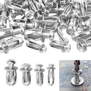 100/4PCS 잭 너트 나사 꽃잎 앵커 커튼 확장 클램프 용 플러그 리벳 잠금 볼트 보드 벽 패스너