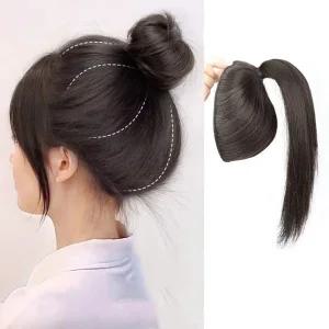 뒤통수 묶음머리 뒷머리 머리뽕핀 머리뽕 가발 포니테일 헤어뽕 뒤통수뽕 헤어 머리뽕집게 부분가발 인조가발 뒷머리뽕