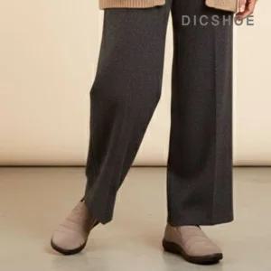 [딕슈]딕슈 여성 퍼 안감 패딩 방한화 밴딩 슬립온 3cm S343