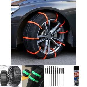 (10개) 비상용 케이블타이 스노우체인 1세트 일회용/차량/논슬립/자동차/눈길/오토바이/바퀴/타이어/스노