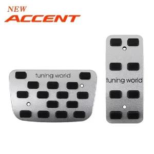 디퓨젼 튜닝페달 뉴엑센트 2P 엑셀 브레이크 커버용품 순정형자인 패드 패달 논슬립 자동차 차량