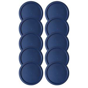 교체용 뚜껑은 파이렉스 4컵 유리 식품 보관 용기 그릇, 7201-PC용 6인치 플라스틱 원형 뚜껑 커버, 밀폐 및 누수 방지(10팩, 파란색)에 맞습니다