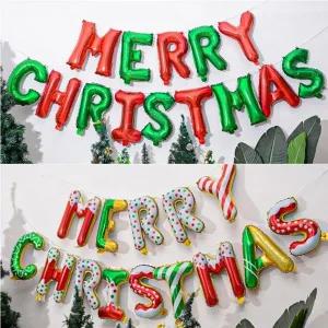 개미물류 크리스마스 레터링 풍선 장식 꾸미기 벌룬 가랜드 알파벳 소품 홈파티 메리 벽 성탄절 데코