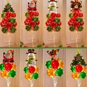 FWP 크리스마스 풍선 장식 어린이집 홈파티 연말 홈장식 건전지포함 풍선펌프증정