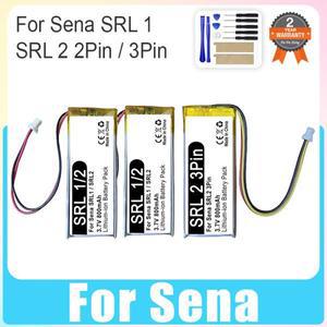 Sena SRL 1 2 3 핀 와이어 플러그 블루투스 헬멧 헤드폰 800mAh 용 새 교체 배터리