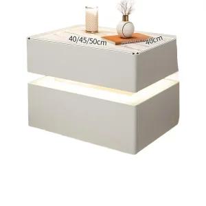 스마트 협탁 침대 충전 화이트 무선 틈새 개인금고 침실