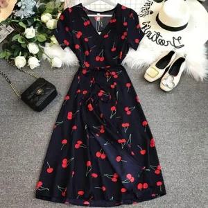 [하프클럽/셀러허브_여성트랜드패션]Rly 드레스 쉬폰 롱원피스 반팔원피스