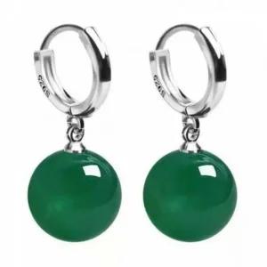 마노 원석 EA 귀고리 귀걸이 똑딱이 천연 S925 비취