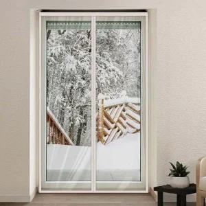 실내보온용 자석 방풍커튼 (중) -블랙 (약100x210cm) 바람막이 틈막이 틈새막이 현관