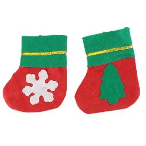 ( )천 크리스마스 눈꽃 양말 주머니 10개 파티 장식 소품 데코_23849435