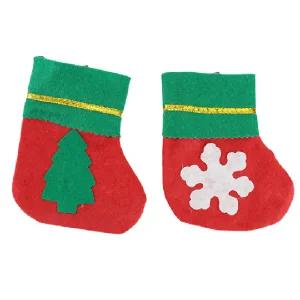 ( )크리스마스 눈꽃 양말 주머니 인박스 24개입 파티 장식 소품 데코_23849677