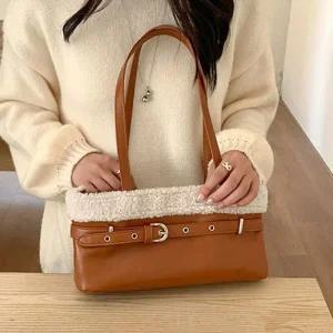 [라일리] Rly 여자 겨울 뽀글이 숄더백 쇼퍼백 데일리 가방