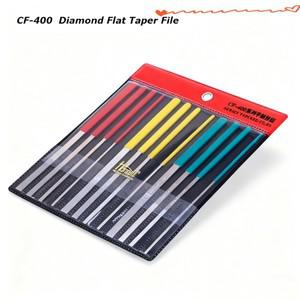 12개 바늘형 평면 파일 세트 Cf-400 보석 세라믹 목공 조각 연마 수리 금형 트리밍 DIY 수공구