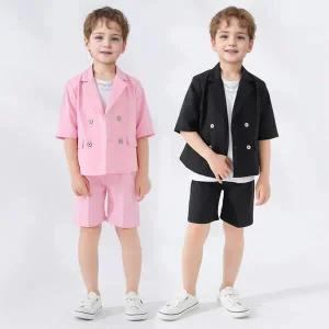 /교복몰 마이클 브레스티드 오버핏 반팔 반바지 정장세트