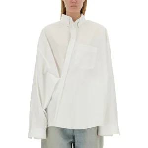 체스트 포켓 코튼 랩 셔츠 790872_TNM609000