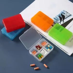 휴대용케이스 여행용알약통 영양제 소분 약통 통 알약보관함 약보관 약보관함 6칸알약케이스 알약용기 6칸