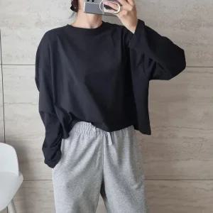 빅사이즈 512 어페럴크롭면루즈긴팔티 DNSS593