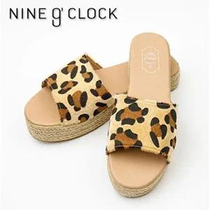 [엄지척]나인어클락 PBCD3552 호피 웨지샌들 여성 데일리 여름 샌들