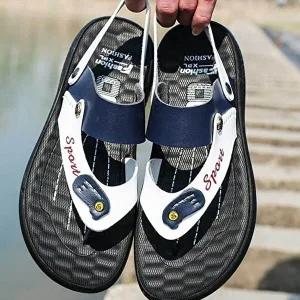 [엄지척]남자샌들슬리퍼 OTJM1212 발이 쪼리 270mm 네이비