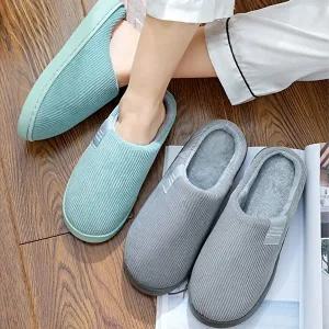 [모든GO]모든GO 폭신한 코듀로이 홈슬리퍼 여성용 털안감 실내화