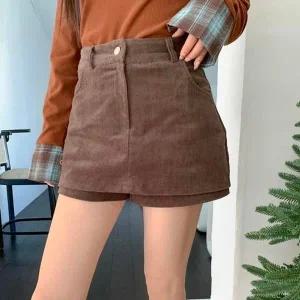 [옷자락]여자 러블리 골덴 a라인 코듀로이 스커트 치마바지