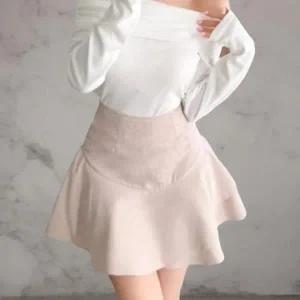 [옷자락]여성 사랑스러운 A라인 바지형 플레어 미니 스커트