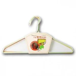 칼라 베이직 고급 옷걸이 5P 올데이 튼튼한 재질의 슬 치마걸이 유아옷걸이