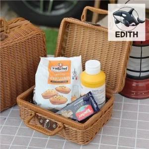 소형 수납가방 감성 피크닉 바스켓 다용도용기 라탄백 피크닉가방 간식간방 소풍가방