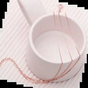 데일리팔찌 로즈골드 3줄 레이어드 체인 금 팔찌 14K