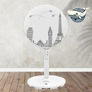 여행풍경 디지털 패턴 선풍기 커버 스탠드형 선풍기커버 선풍기안전망 선풍기망