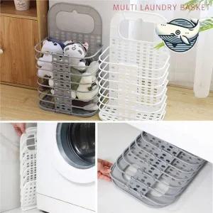 다용도 이동식 빨래 바구니 세련된 수납망 수납함 플라스틱바구니 장바구니 심플