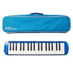 파란색 교육용 HDC 영창 멜로디언 37건반 멜로디온 케이스포함 유치원 초등 음악 교구 어린이 멜로디혼 학