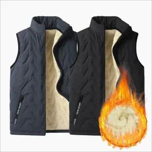 남성 반목 엠보 뽀글이 기모안감 패딩조끼 방한 베스트 WFKZVJ0