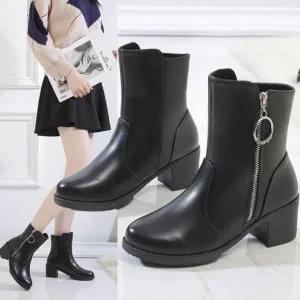 컷 겨울 여성 여성워커 워커 미들 부스 워커힐 앵글 부츠 여자미들 K68