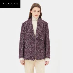 [시슬리]리치 헤링본 더블 자켓형 코트_SACT47361