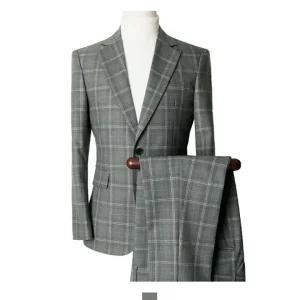 남자 체크스판 세미정장 결혼식하객룩 수트 비지니스 가을 겨울 남성복