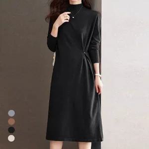 클라셰 니트랩디테일폴라원피스_B5W0477