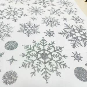 눈꽃스티커 크리스마스스티커 창문꾸미기 겨울 셀프데코 트리 겨울 성탄절 정전기 스티커 유리창