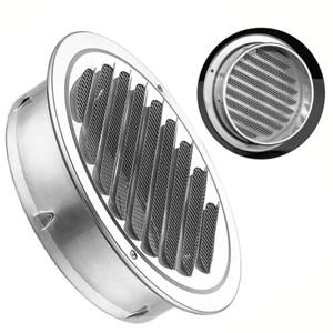 1pcs 70-300mm 라운드 스테인레스 스틸 에어 벤트 그릴 곤충 보호 홈 외부 벽 덕트 환기 도구