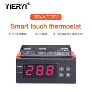 Yieryi 디지털 온도 조절기 열전대-40 ~ 120 도 냉동 난방 MH1230A AC220V