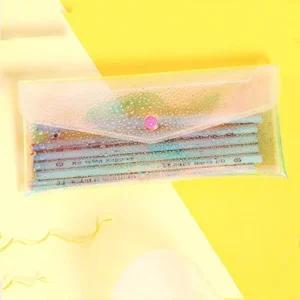 [룽스]연필 붓 케이스 파우치 홀로그램가방 20x9cm